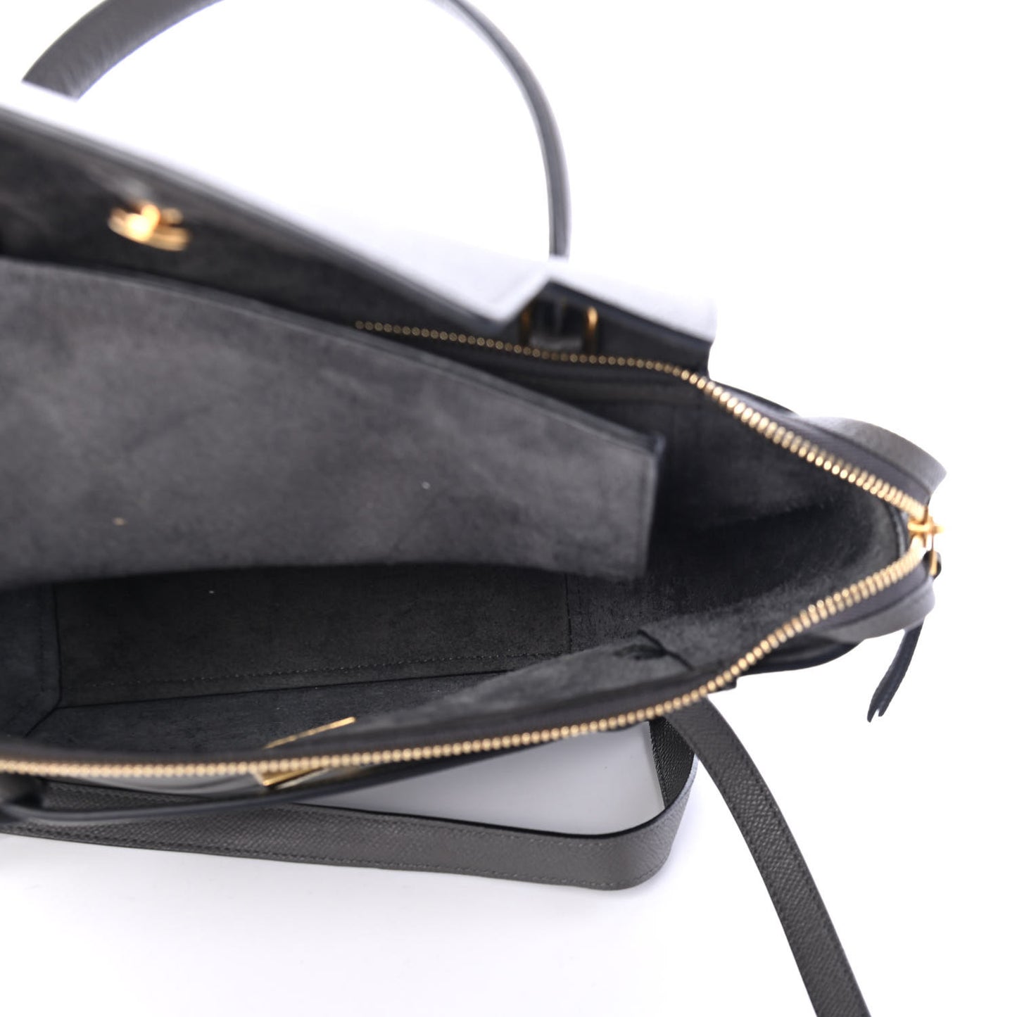 Baby Grained Calfskin Micro Belt Bag Grey