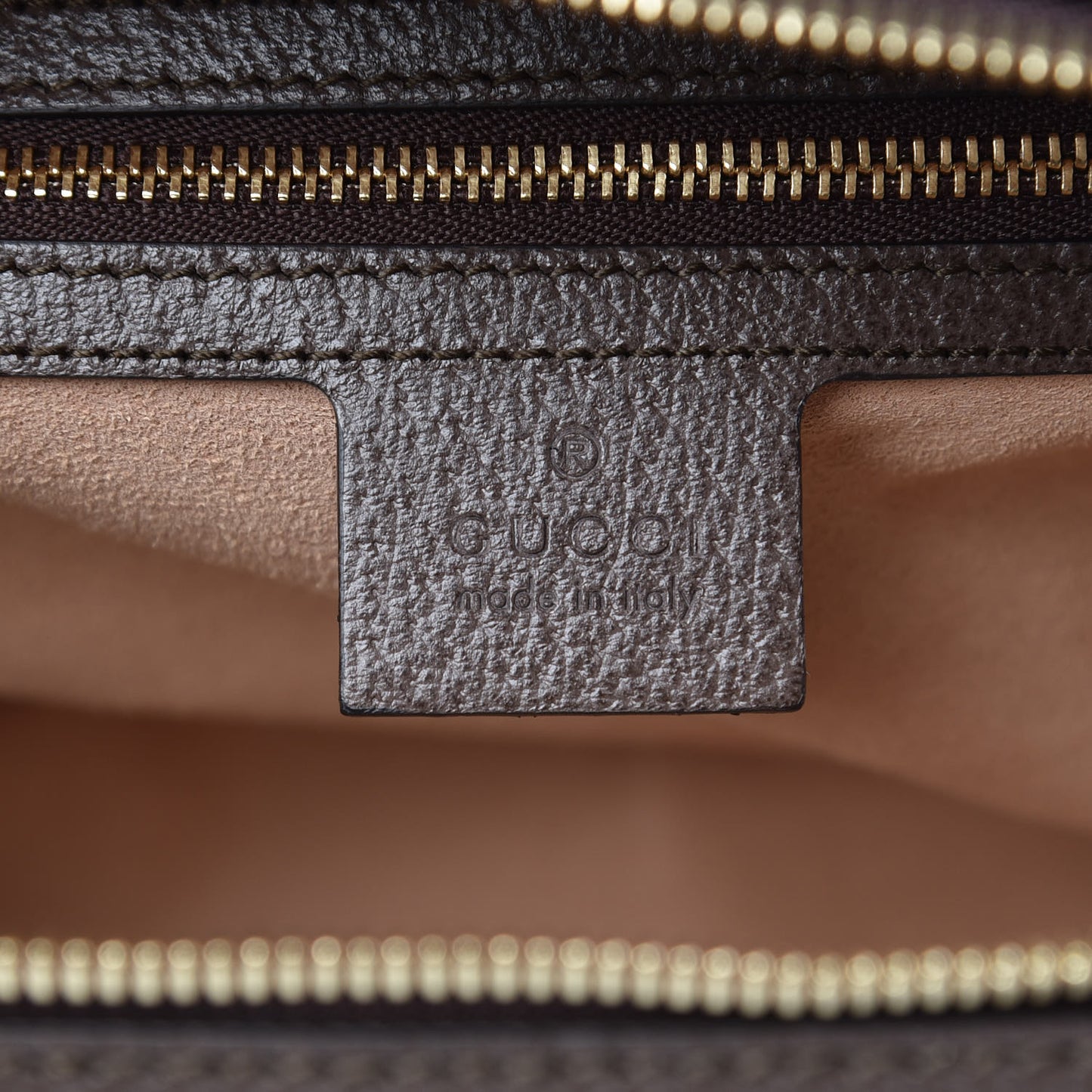GG Supreme Monogram Web Small Ophidia Top Handle Shoulder Bag Brown