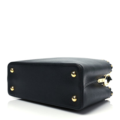 Louis Vuitton Taurillon Studded Capucines PM Black 6 of 6