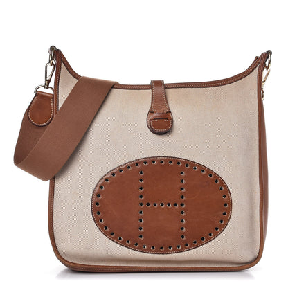 Hermes Toile Natural Barenia Evelyne GM Fauve 1 of 13