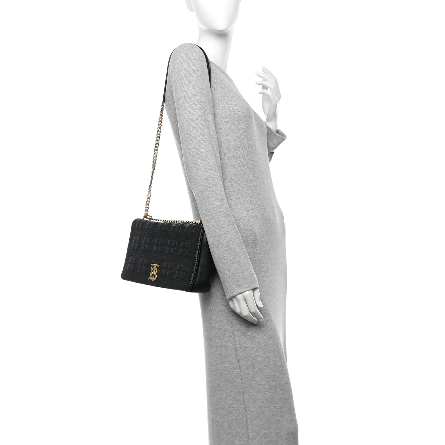 Lambskin Quilted Medium Lola Bag Black