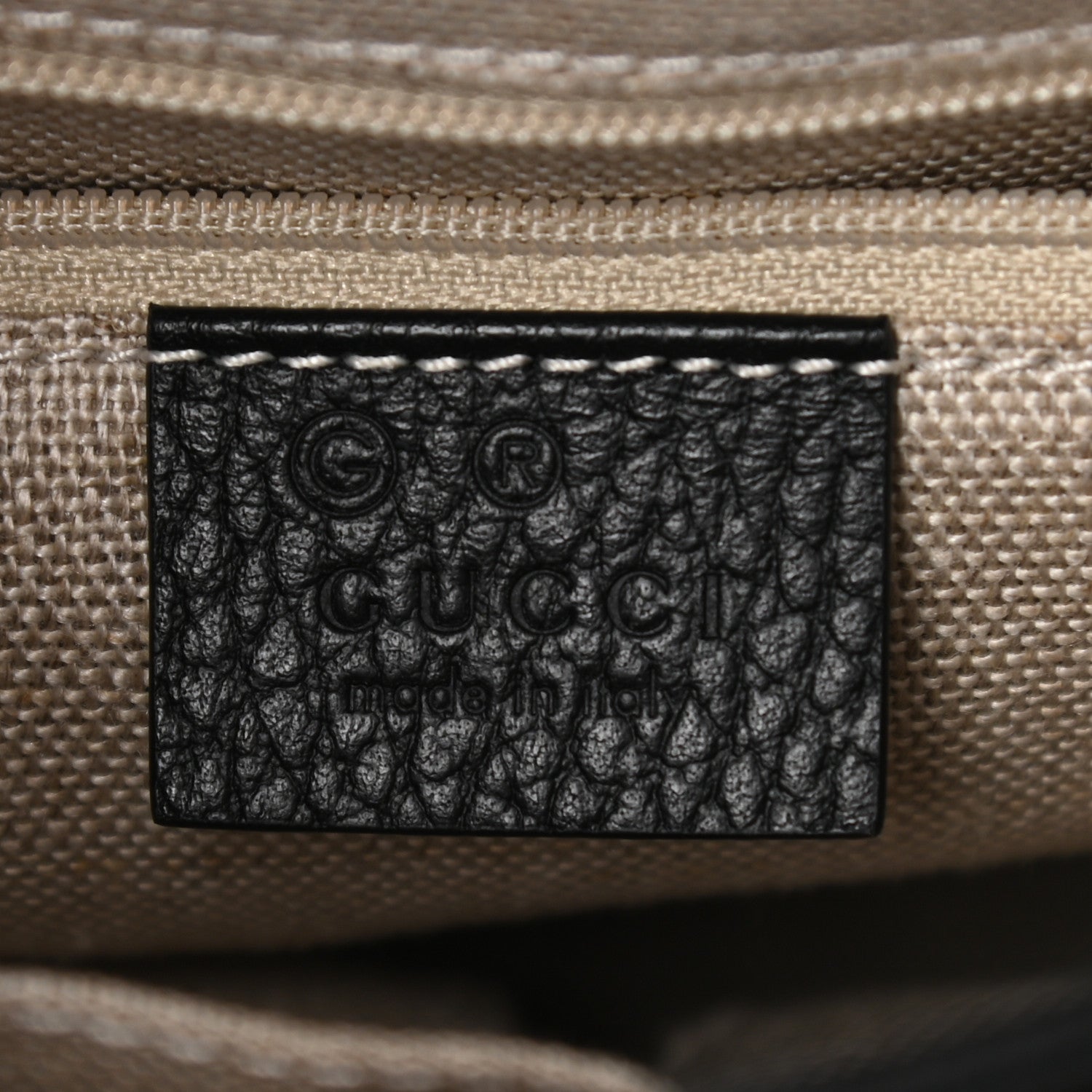 Gucci Dollar Calfskin Interlocking G Top Handle Shoulder Bag Black 6 of 13