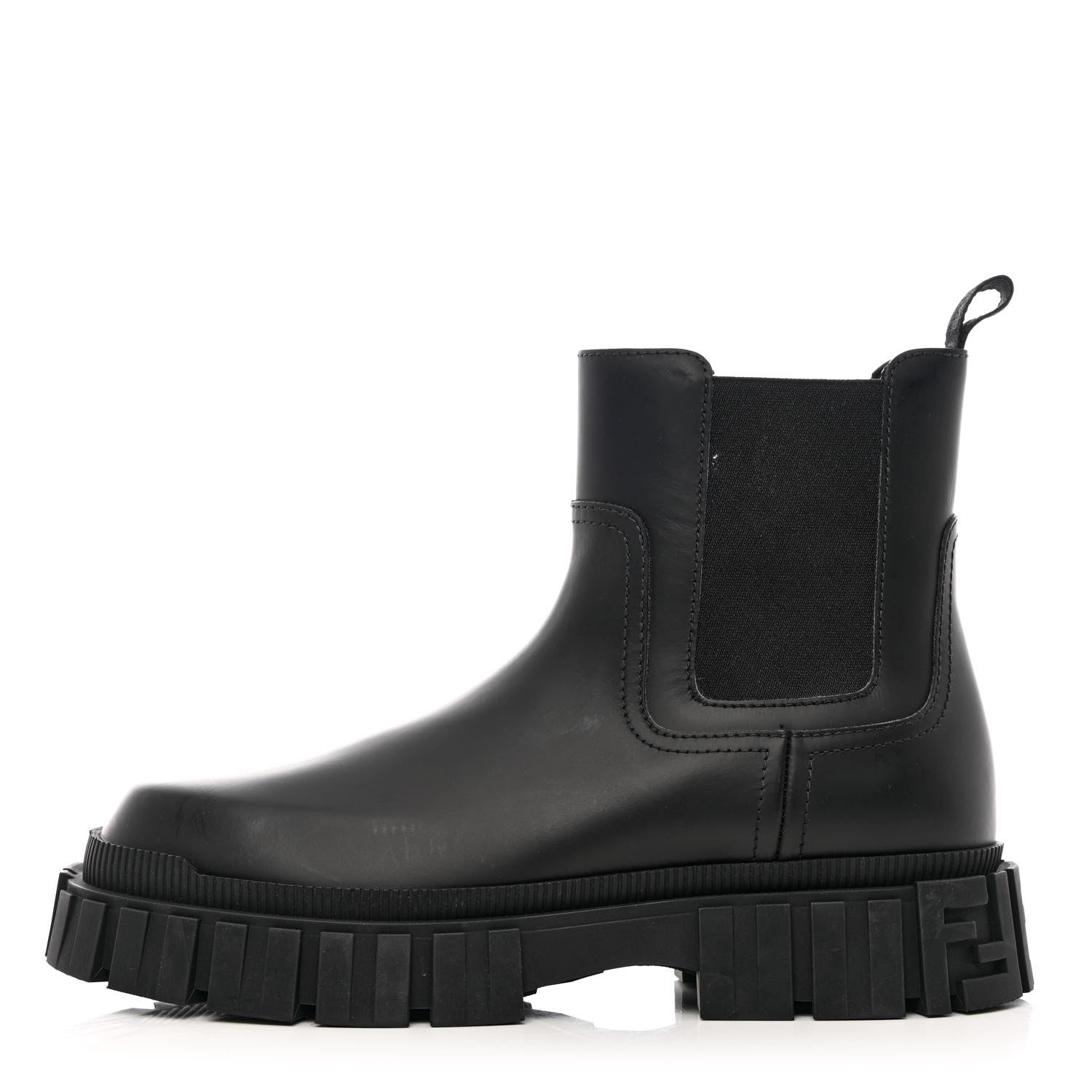 Fendi Calfskin Rubber Mens Fendi Force Chelsea Boots 9 Black 1 of 12