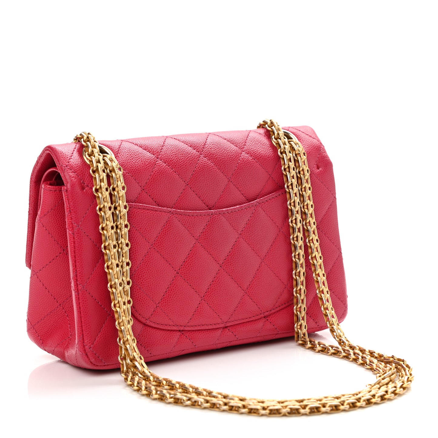 Caviar Quilted 2.55 Reissue 224 Flap Dark Pink