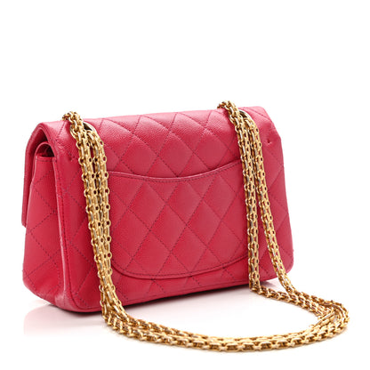 Chanel Caviar Quilted 2.55 Reissue 224 Flap Dark Pink 3 of 13