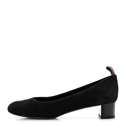 Louis Vuitton Suede Uniformes Pump 37 Black 1 of 9