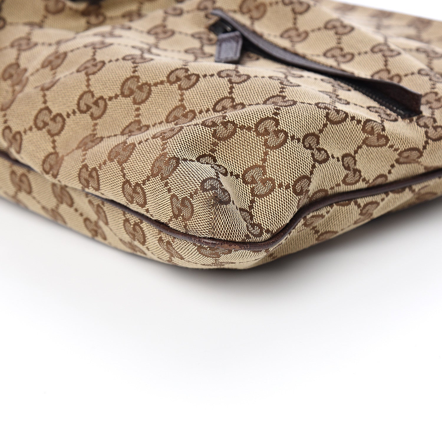 Gucci Monogram Web Medium Double Pocket Messenger Bag Dark Brown 8 of 9