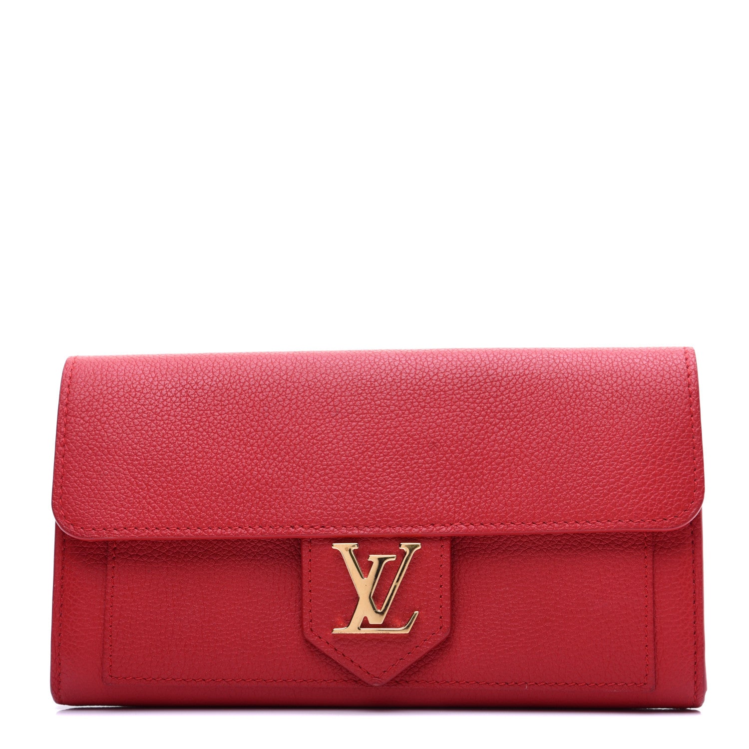 Louis Vuitton Calfskin Lockme Wallet Dahlia 1 of 11