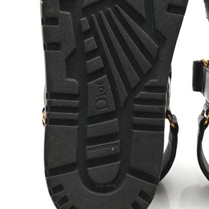 Christian Dior Lambskin Dioract 10mm Sandals 38 Black 6 of 8
