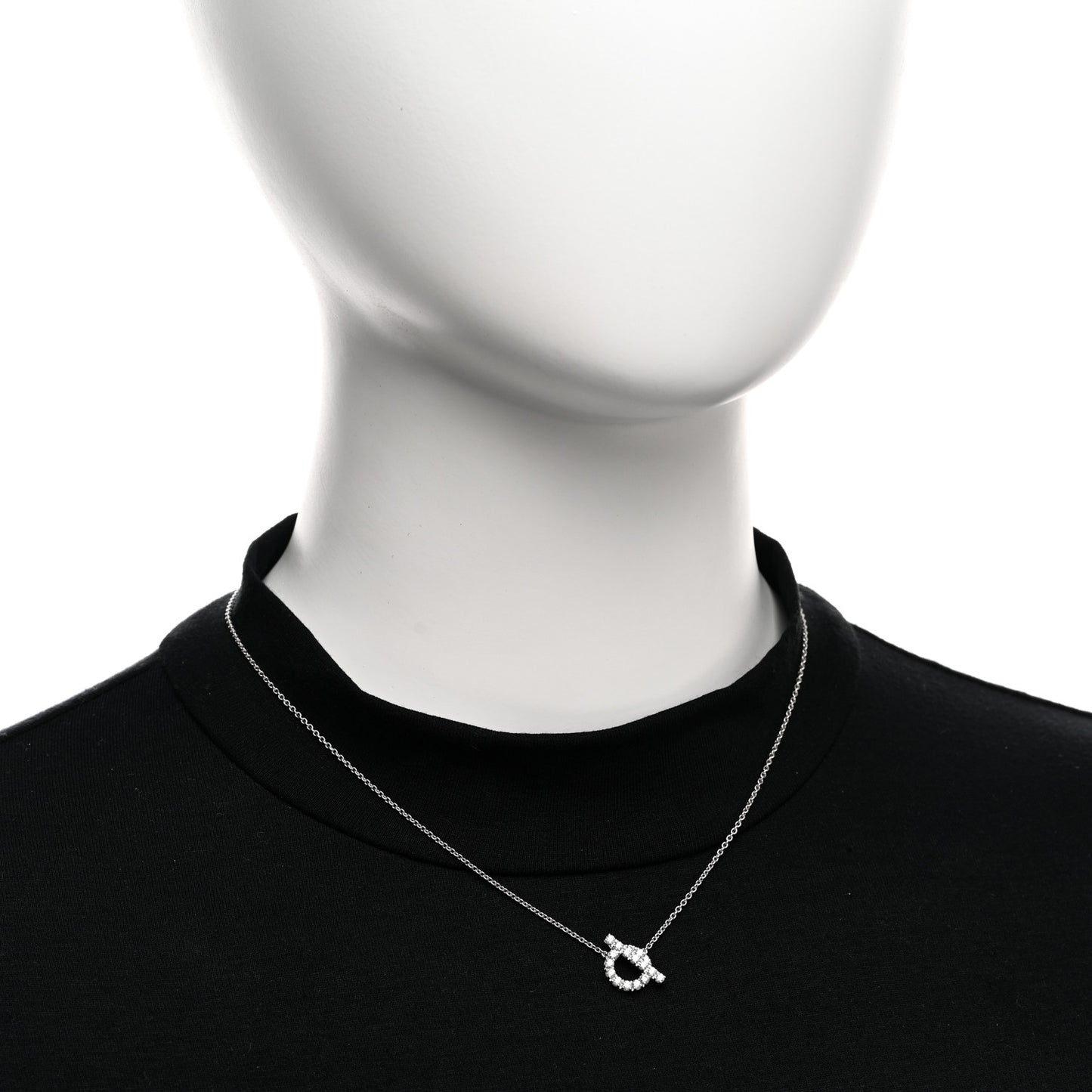 18K White Gold Diamond Finesse Pendant Necklace