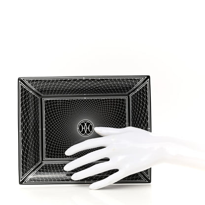 Hermes Porcelain H Deco Change Tray Black 2 of 8