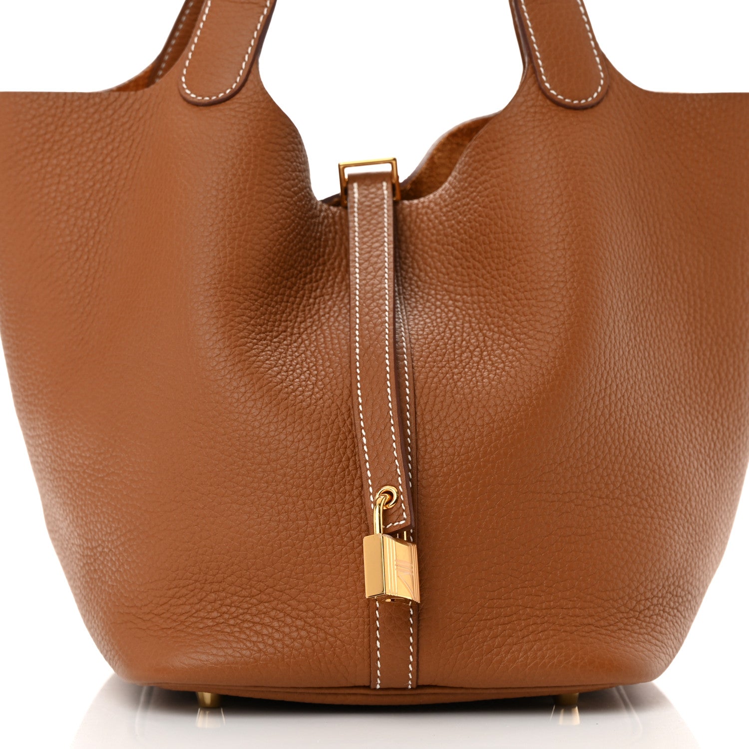 Hermes Taurillon Clemence Picotin Lock 22 MM Gold 8 of 12