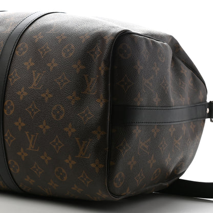 Louis Vuitton Monogram Macassar Keepall Bandouliere 45 10 of 13