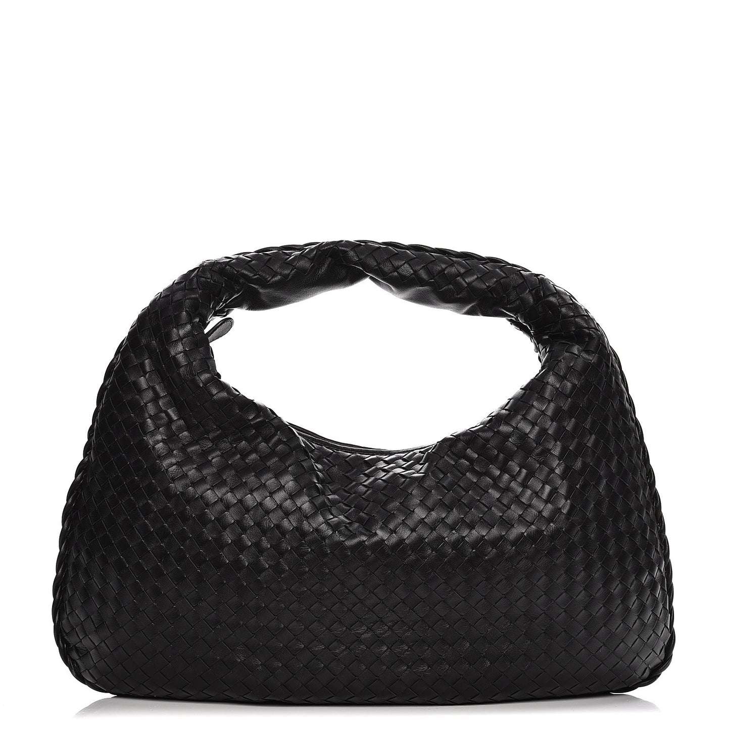 Nappa Intrecciato Large Hobo Nero Black