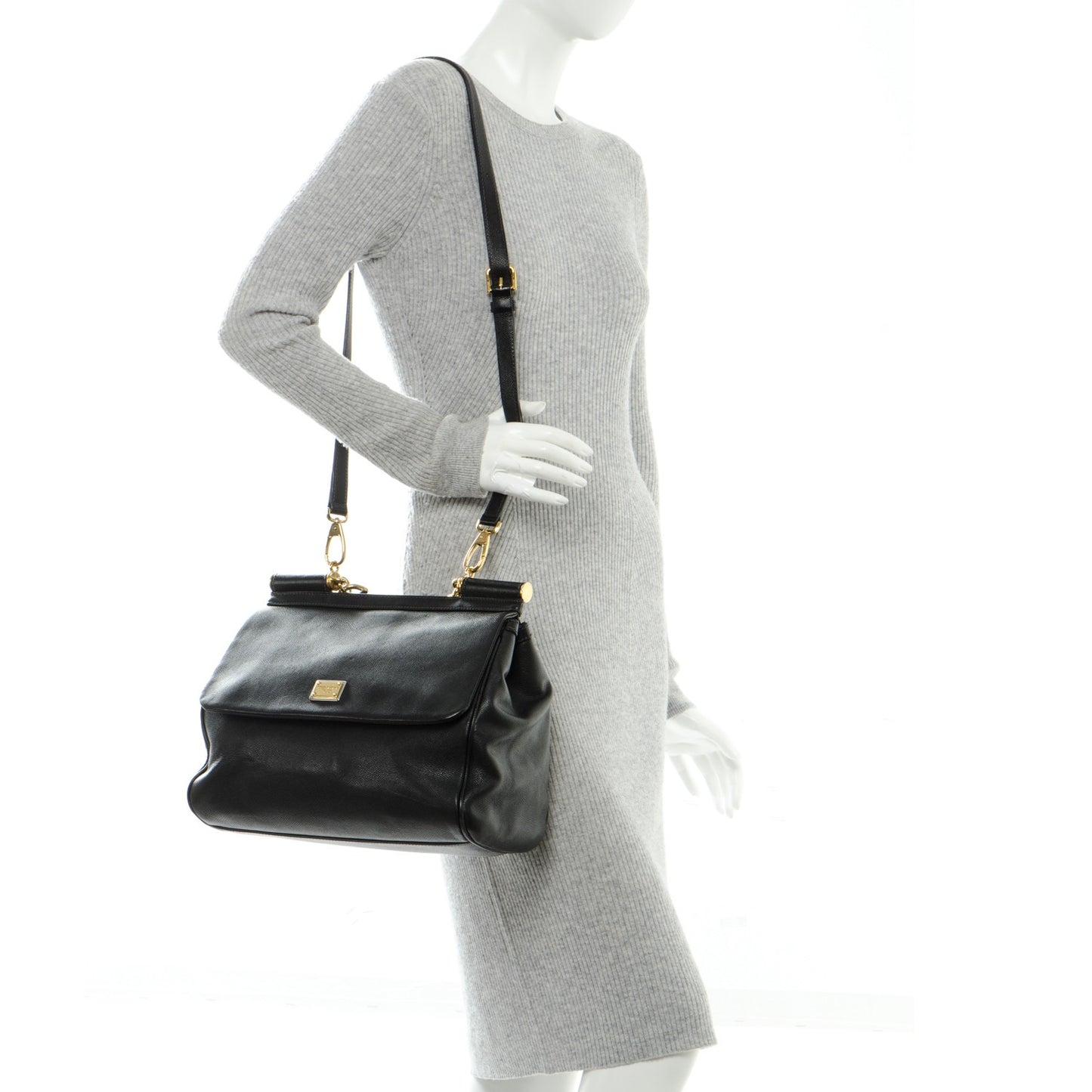 Dauphine Large Miss Sicily Satchel Black