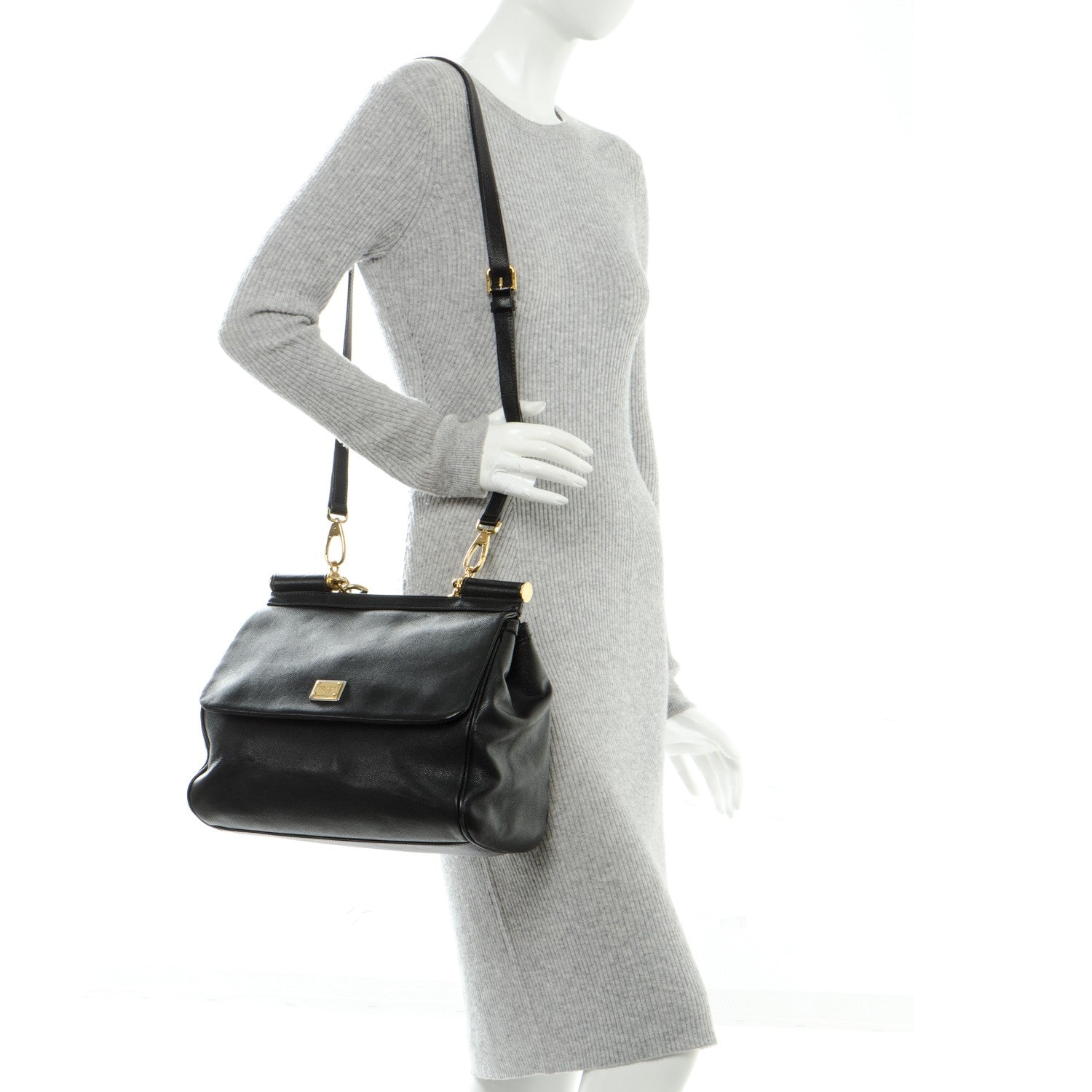 Dolce & Gabbana Dauphine Large Miss Sicily Satchel Black 3 of 9