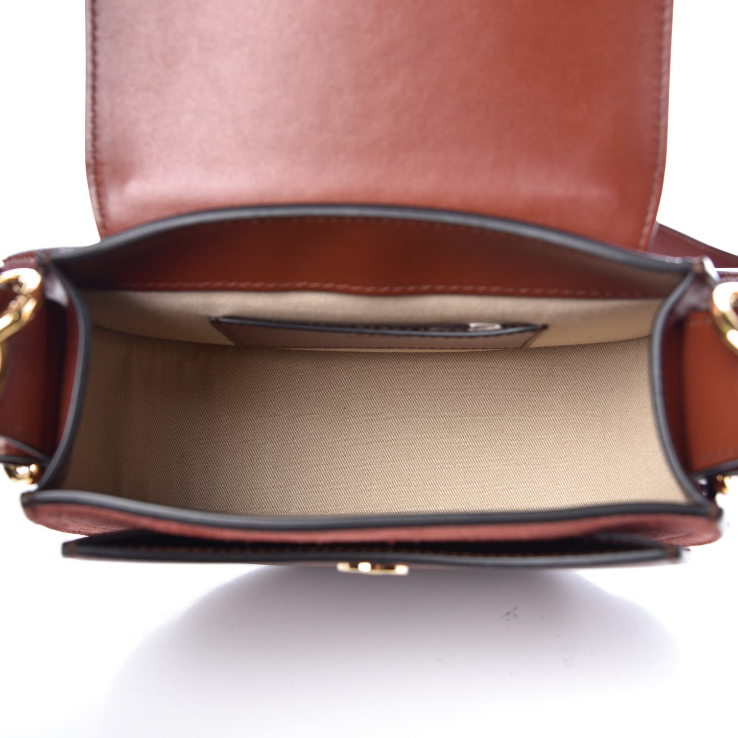 Calfskin Small Tess Bag Sepia Brown