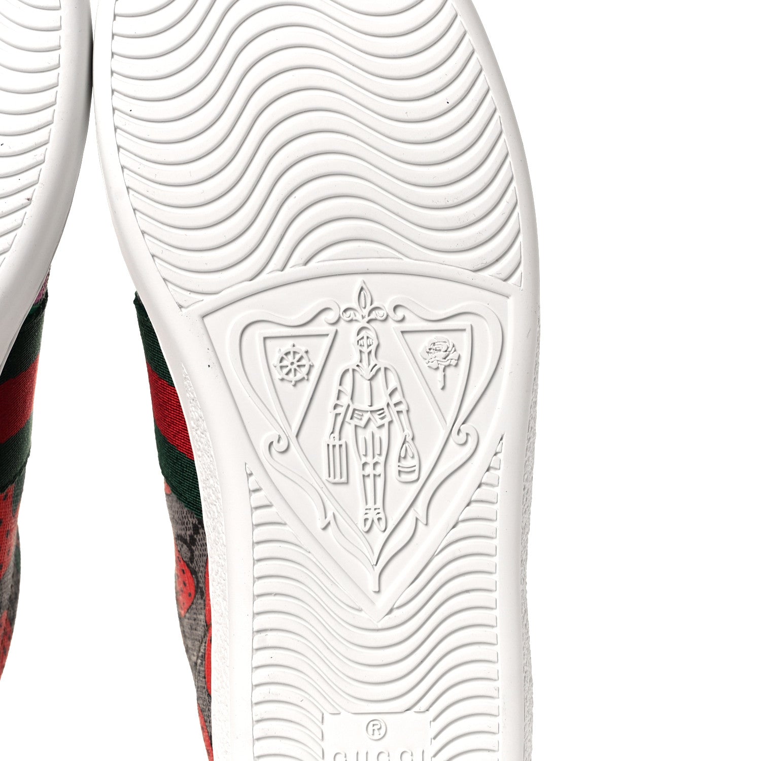 Gucci GG Supreme Monogram Strawberry Web Womens Ace Sneakers 35 Beige Multicolor Red Green 7 of 11