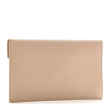 Saint Laurent Grain De Poudre Uptown Pouch Dark Beige 3 of 9