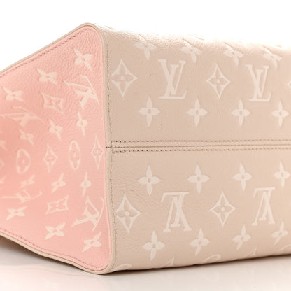 Louis Vuitton Empreinte Monogram Spring In The City Onthego MM Beige Pink Yellow 8 of 9