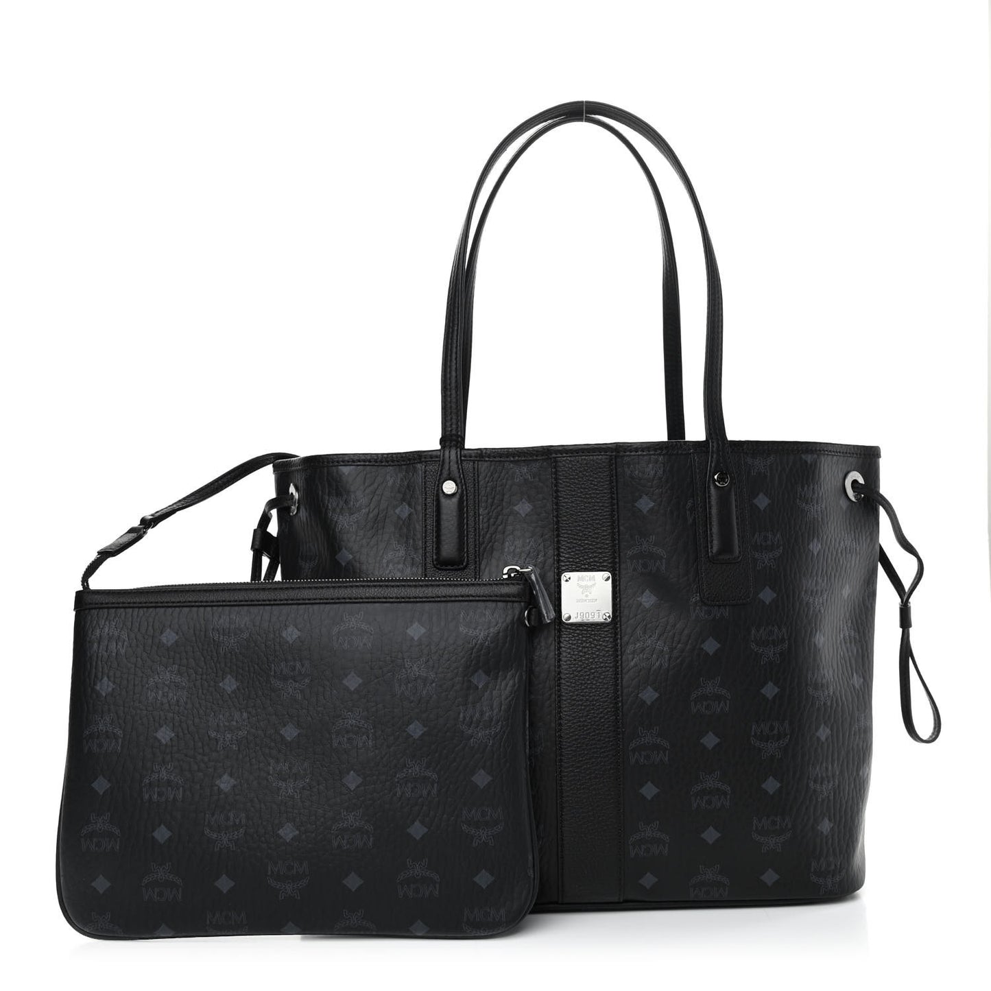 Visetos Medium Liz Reversible Shopper Tote Black