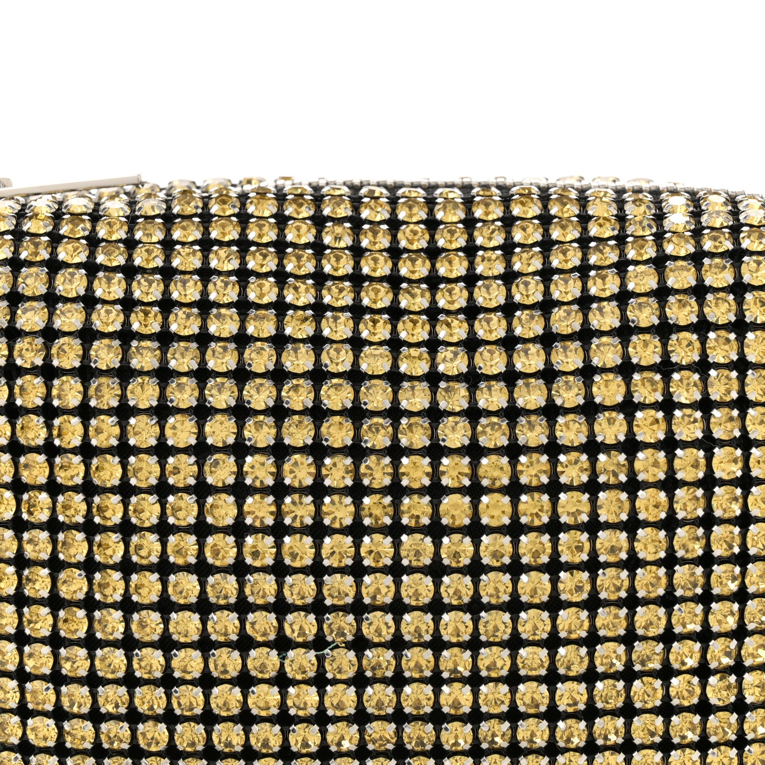 Alexander Wang Mesh Crystal Rhinestone Mini Heiress Pouch Porcelain 7 of 10