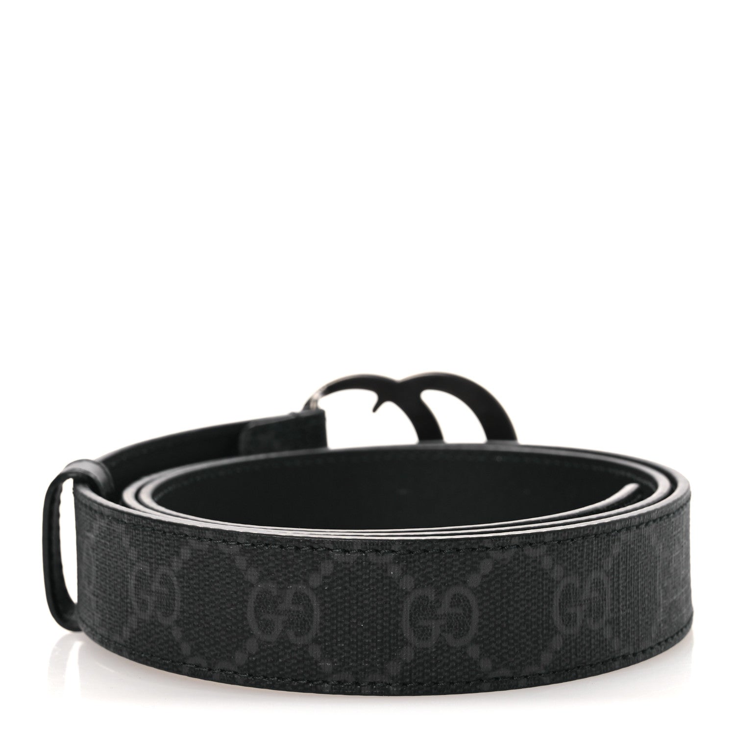 Gucci GG Supreme Monogram Double G 30mm Belt Black 90 36 Black 2 of 6