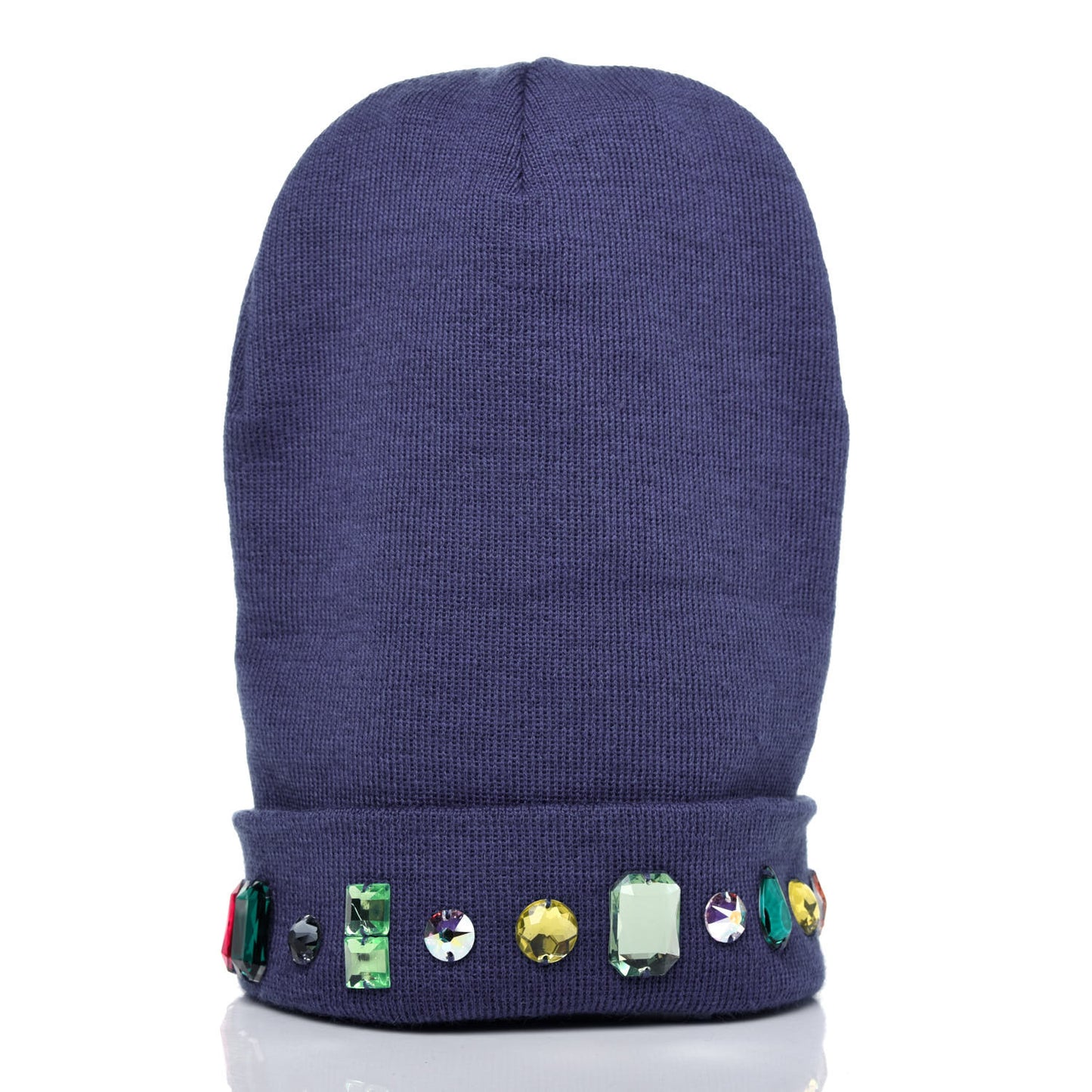 X MLB Wool Crystal NY Yankees Beanie Hat 58 Blue