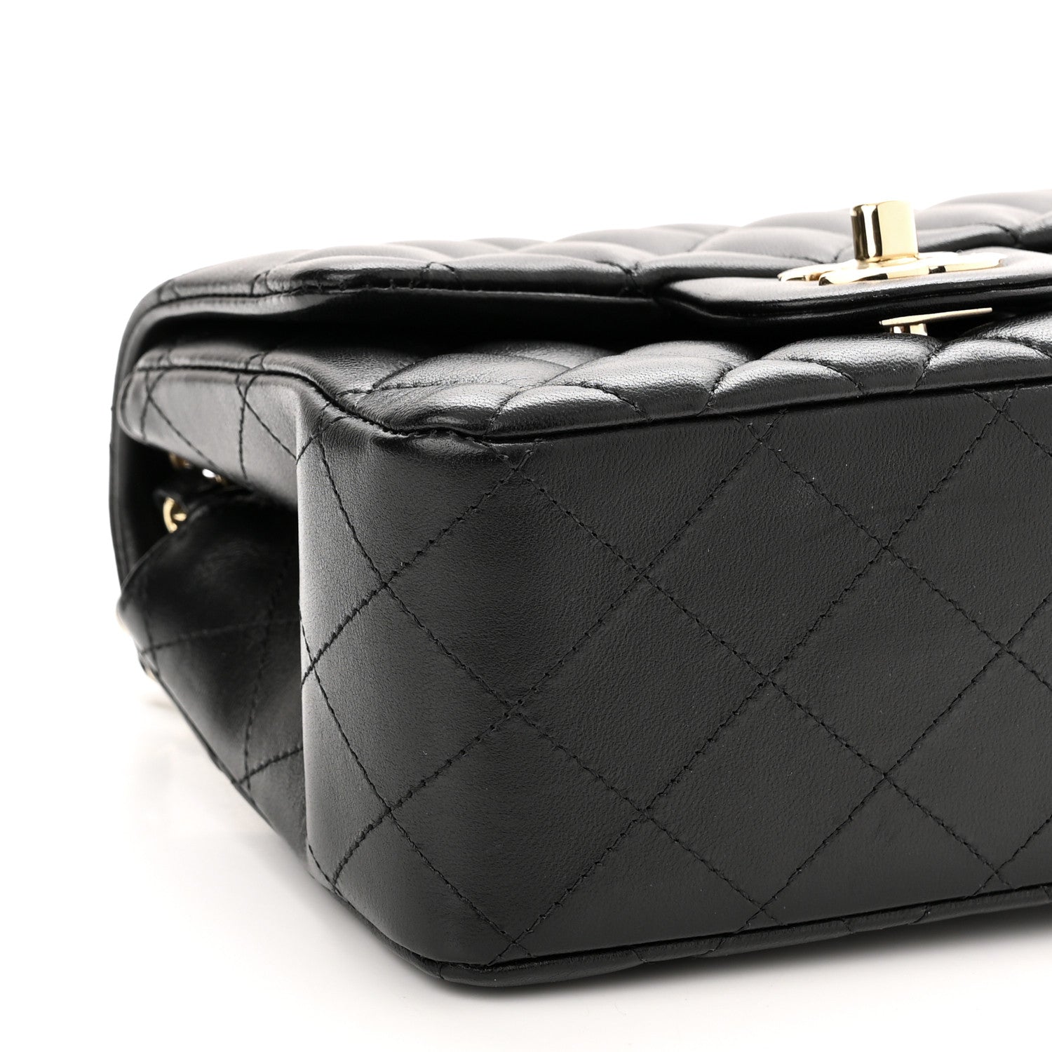 Chanel Lambskin Quilted Mini Square Flap Black 9 of 14