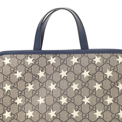 Gucci GG Supreme Monogram Stars Childrens Tote Beige Ebony Yellow Royal 8 of 10