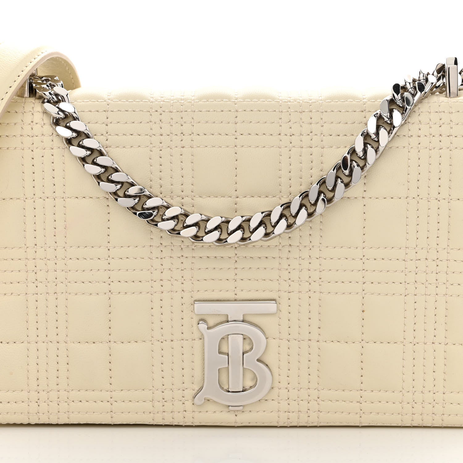 Burberry Lambskin Quilted Small Lola Bag Pale Vanille 8 of 10