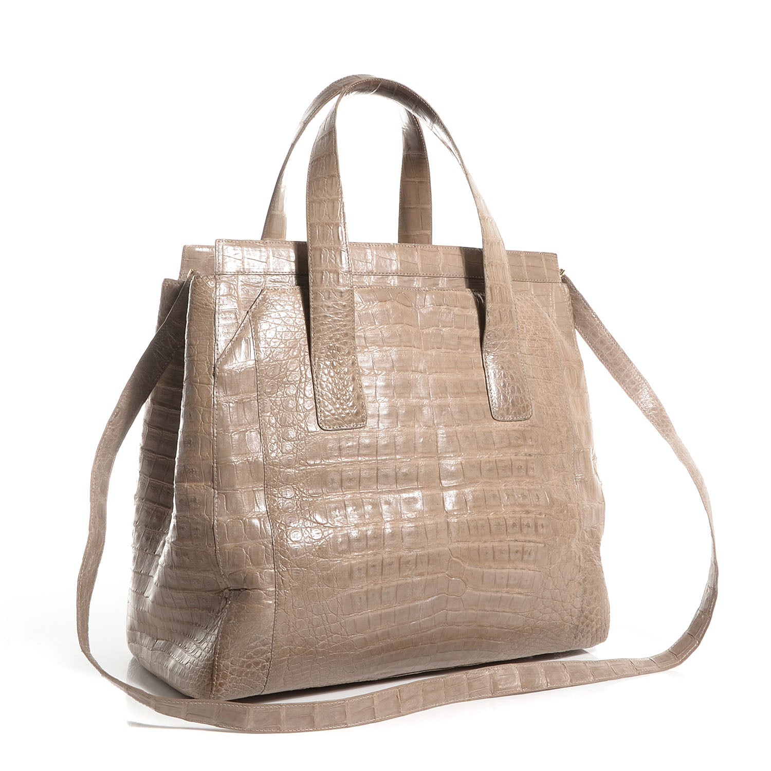 Nancy Gonzalez Crocodile Satchel Sand 3 of 6