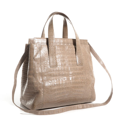 Nancy Gonzalez Crocodile Satchel Sand 3 of 6