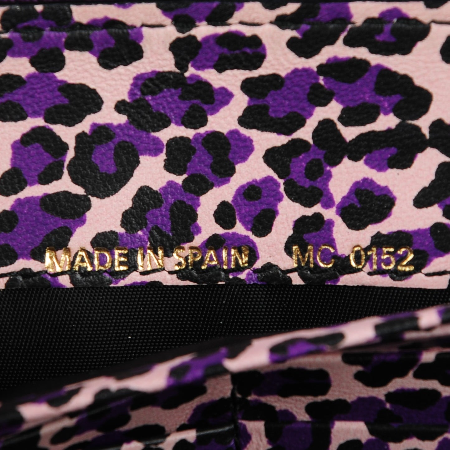Patent Ultimate Voyageur Zip Around Wallet Purple Leopard