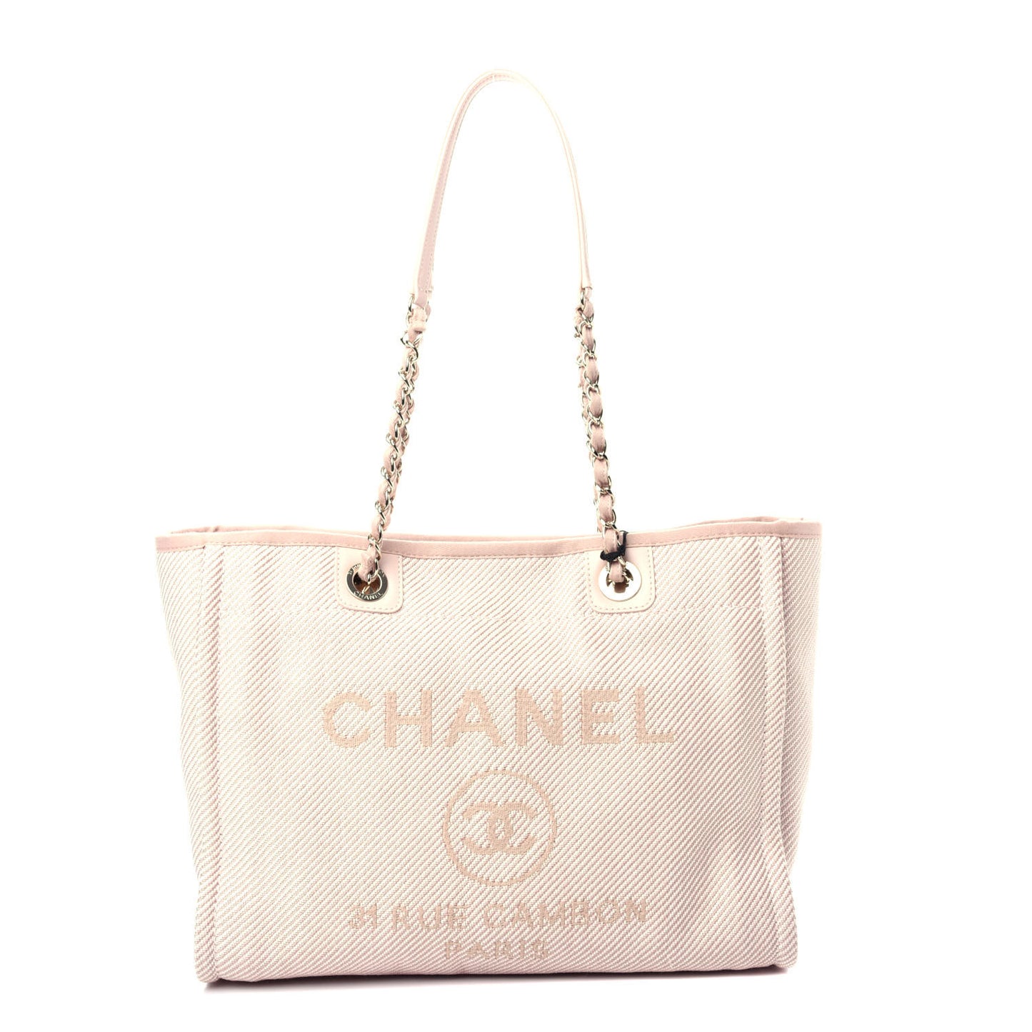Mixed Fibers Small Deauville Tote Beige