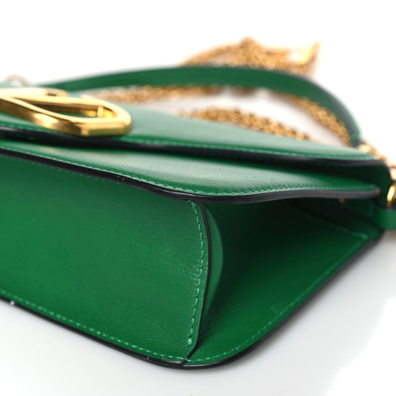 Valentino Garavani Calfskin Vlogo Loco Shoulder Bag Gea Green 8 of 8