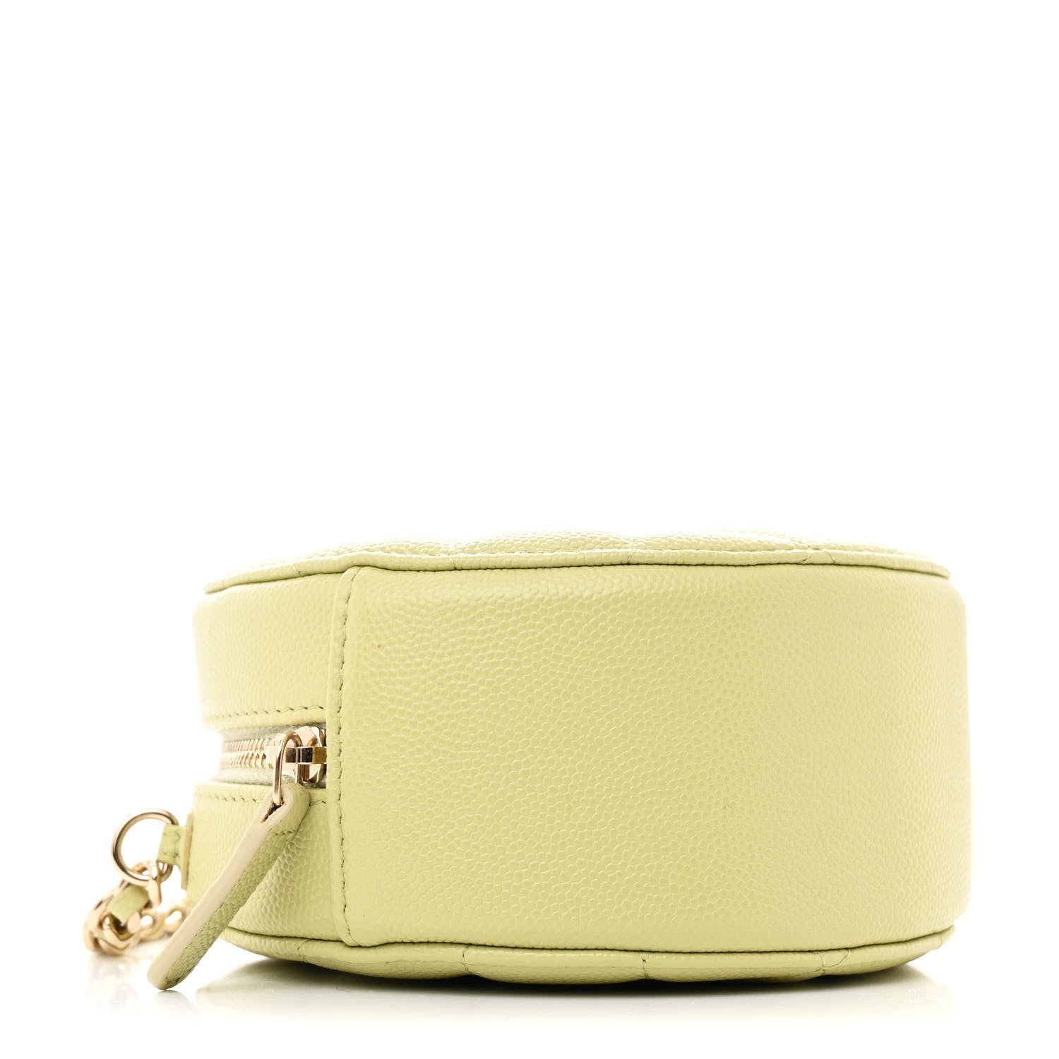 Chanel Caviar Quilted French New Wave Round Clutch With Chain Light Green 4 of 11