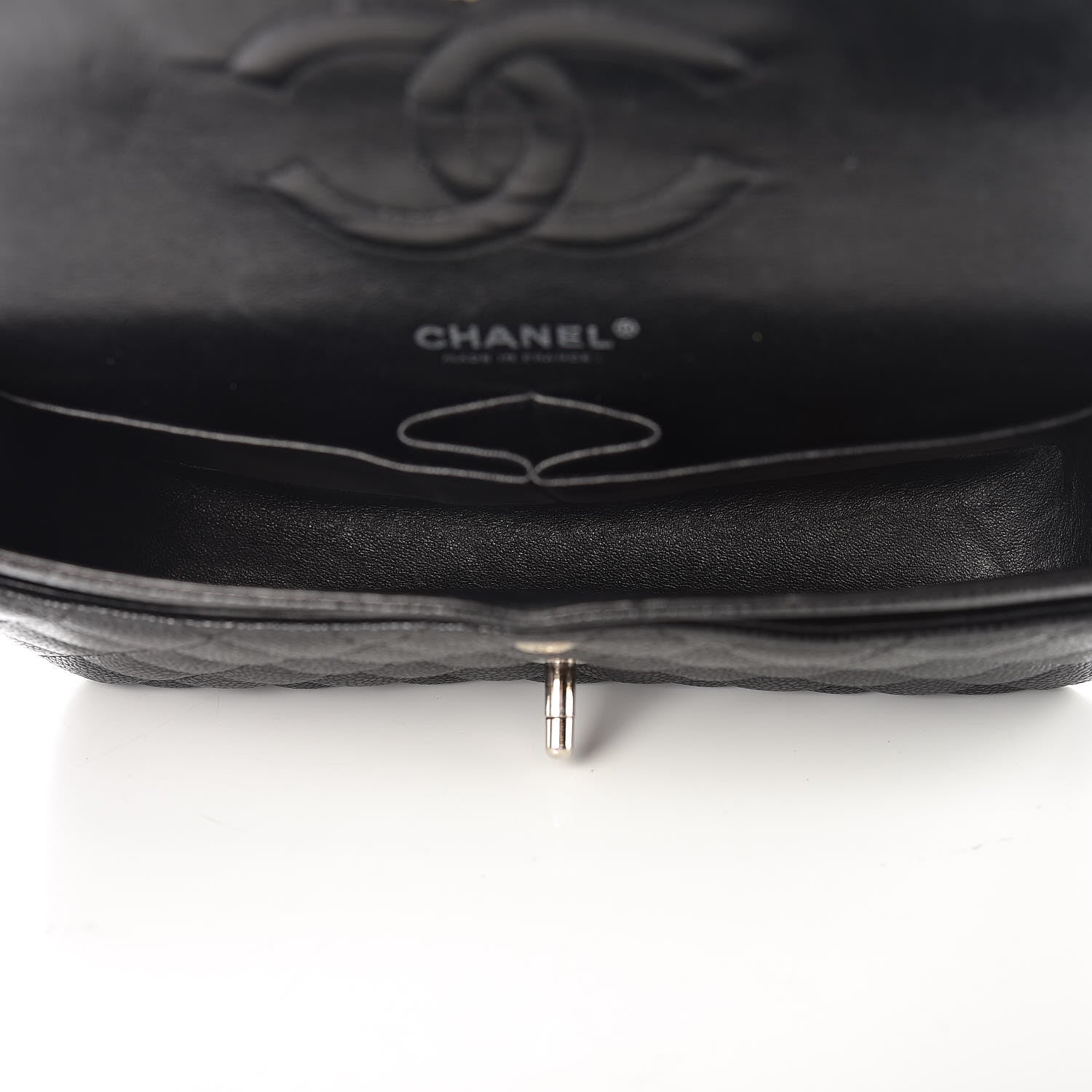 Chanel Caviar Quilted Medium Double Flap Black 7 of 12