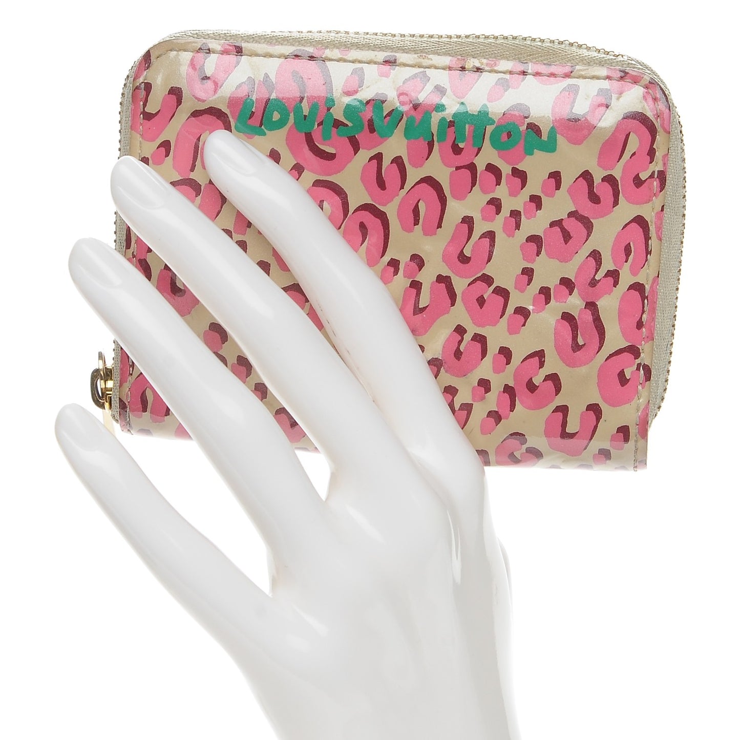 Vernis Leopard Zippy Coin Purse Blanc Corail