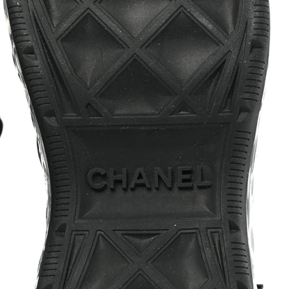 Chanel Suede Calfskin Velvet Grosgrain CC Sneakers 38.5 Black 6 of 8