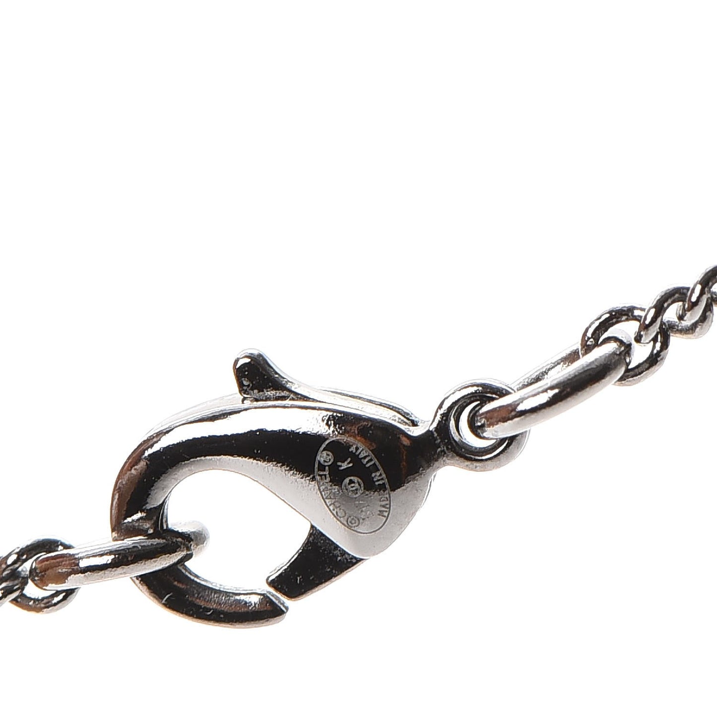 Ruthenium Crystal CC Moon Pendant Necklace