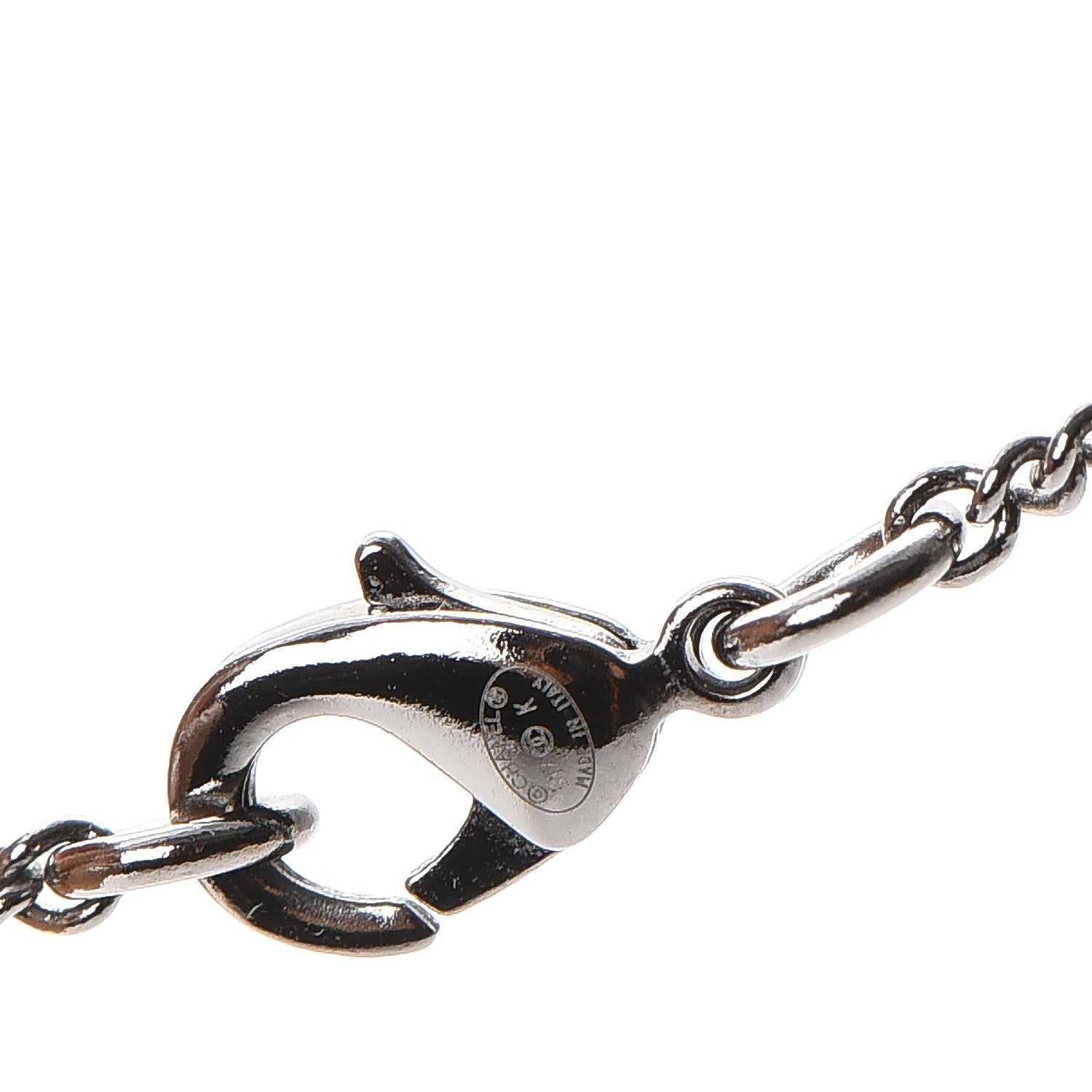Chanel Ruthenium Crystal CC Moon Pendant Necklace 6 of 7