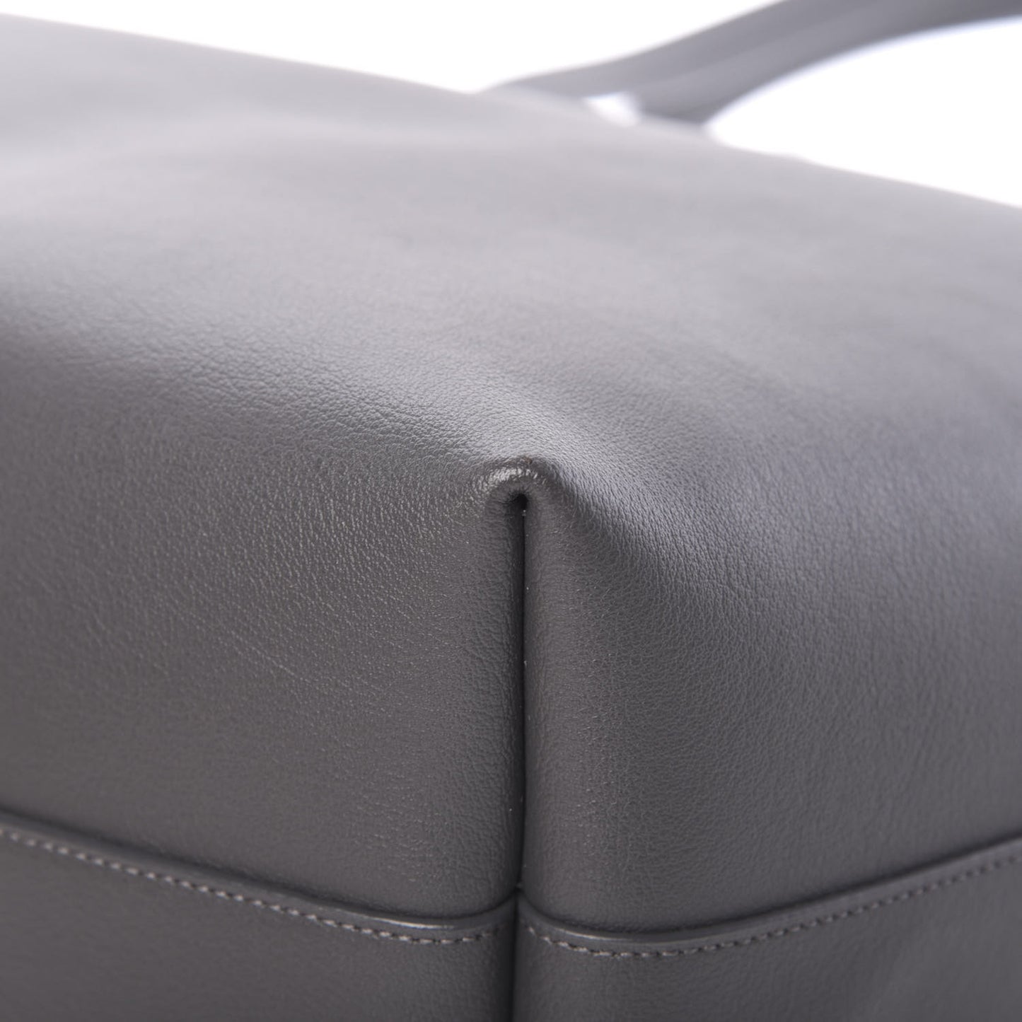 Calfskin Large Shopping Tote Dark Grey