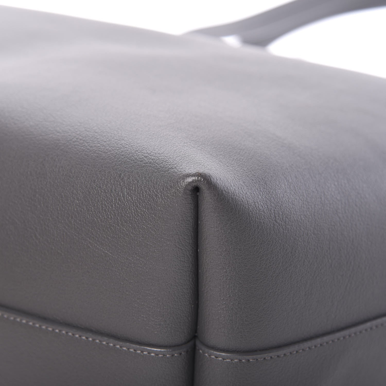 Saint Laurent Calfskin Large Shopping Tote Dark Grey 11 of 12