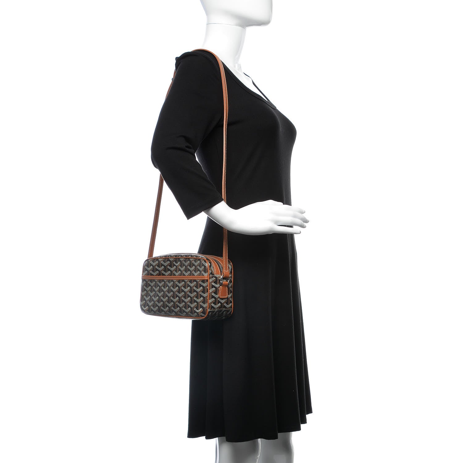 Goyard Goyardine Amacapvert Crossbody Bag Black Gold 2 of 6