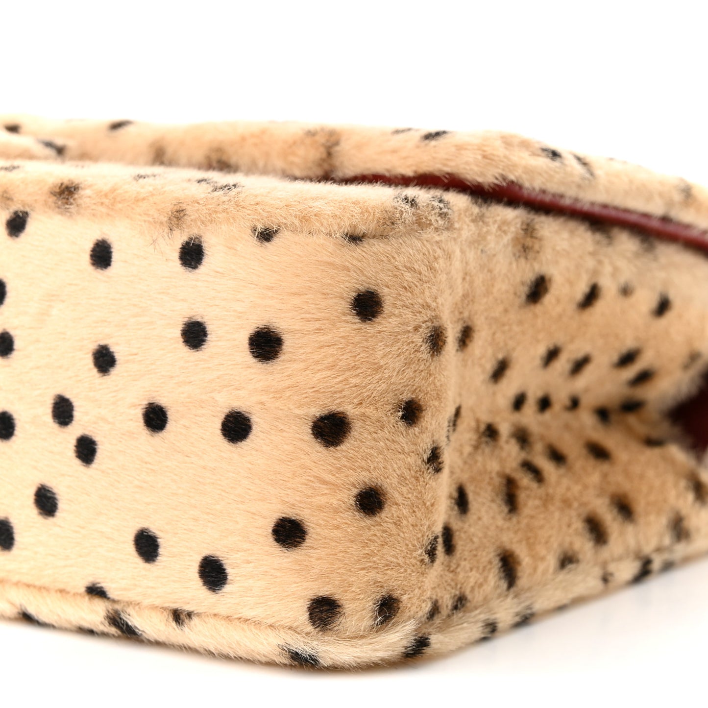 Pony Hair Cheetah Printed Creative Fabrics Flap Light Beige Black