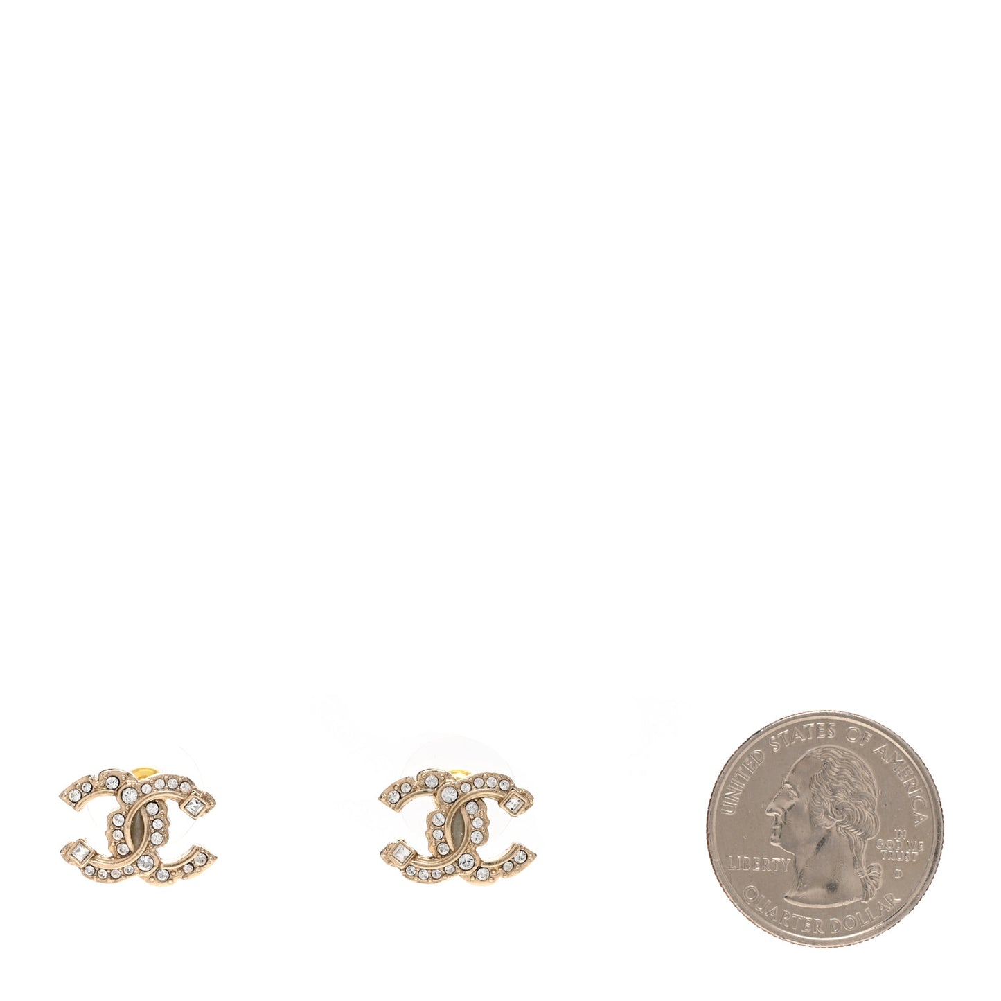 Crystal CC Earrings Gold