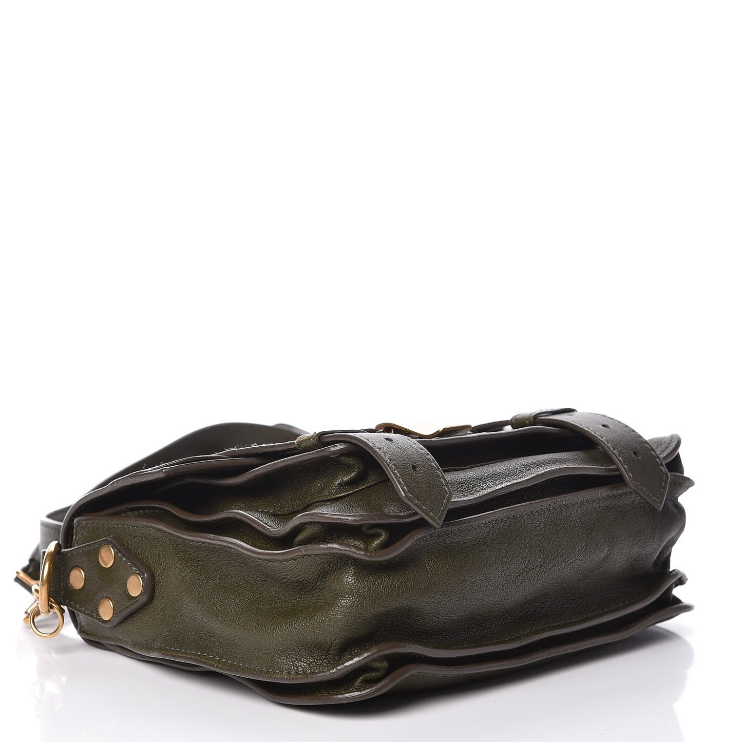 Lambskin PS1 Mini Pouch Messenger Bag Military
