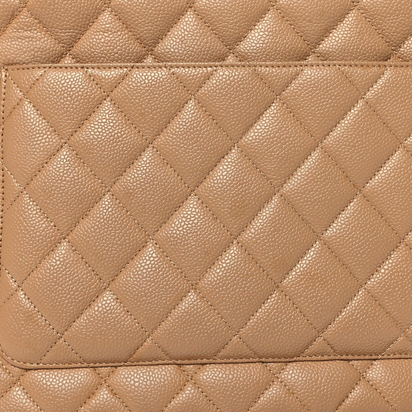 Caviar Quilted Medallion Tote Beige