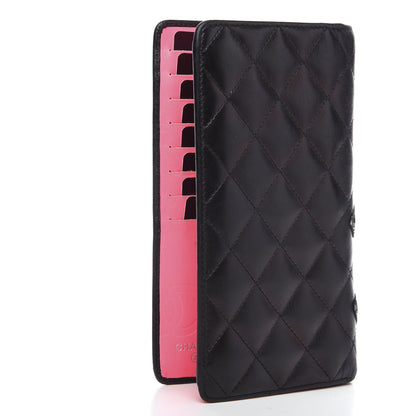 Chanel Calfskin Quilted Cambon Yen Wallet Black 2 of 11